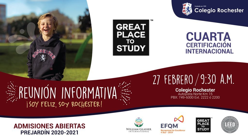 Reunión Informativa Pre Jardín 2020-2021 1 Colegio Rochester Chía cartelera