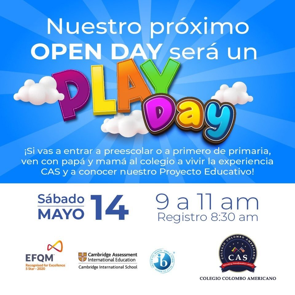 No te pierdas el próximo PLAY DAY CAS presencial 1 Play Day 14 mayo