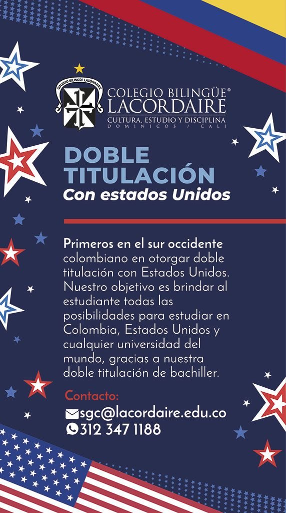 Colegio Bilingüe Lacordaire Doble titulación con Estados Unidos 1 Colegio Bilingüe Lacordaire Doble titulación con Estados Unidos