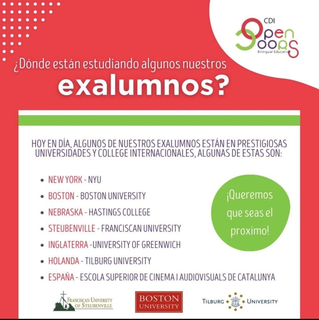 Descubre dónde estudian algunos de los ex alumnos de CDI Open Doors 2 Descubre donde estudian algunos de los ex alumnos de CDI Open Doors