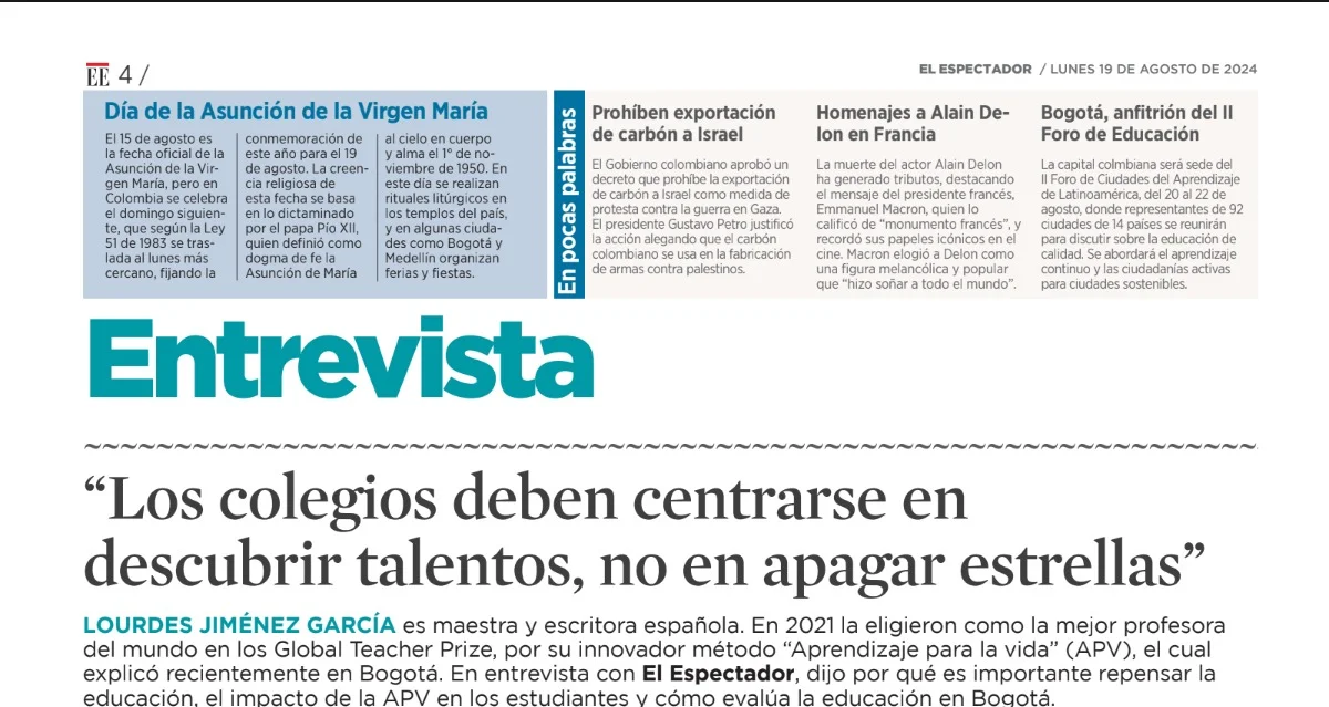(INTERNA)Lourdes Jiménez García, autora de la metodología Aprendizaje para la vida más allá de las teorías (1)