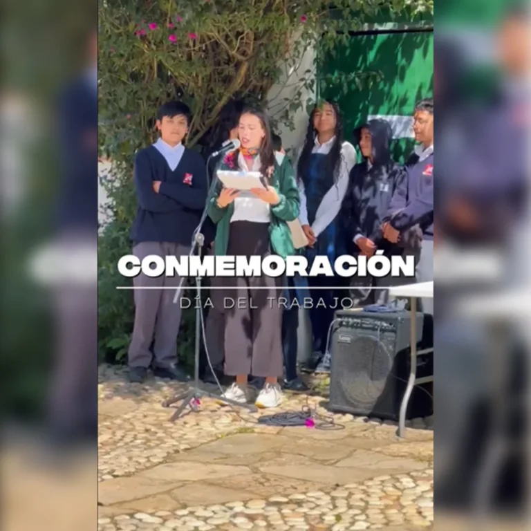 Celebración del Día del Trabajo en el Colegio Campestre José Joaquín Castro Martínez de Bogotá