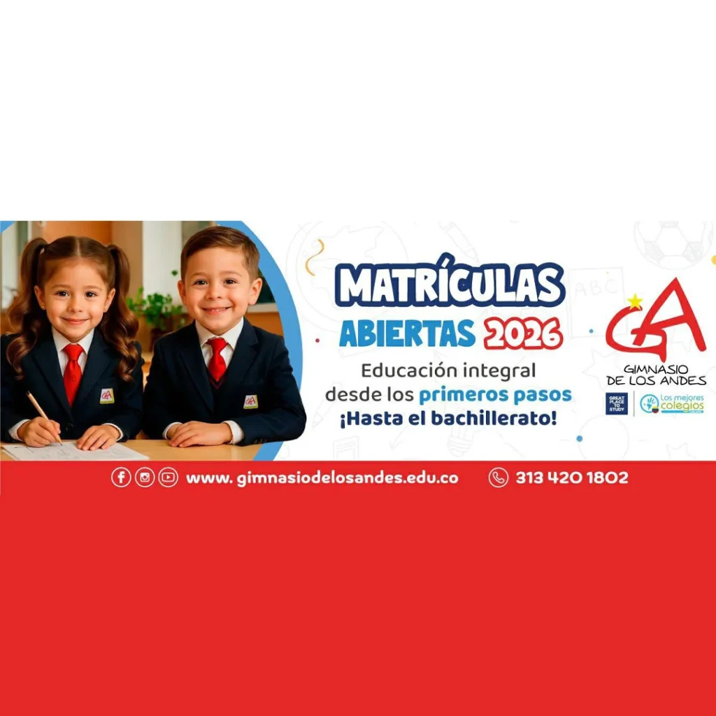Matrículas abiertas 2026 en el Gimnasio de los Andes de Ubaté 1 Matrículas abiertas