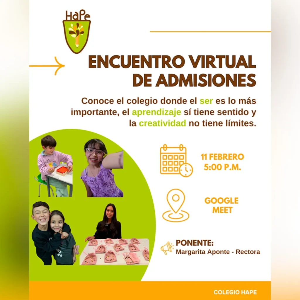 Encuentro Virtual de Admisiones Colegio HaPe de Bogotá 3 Sin titulo 1 3