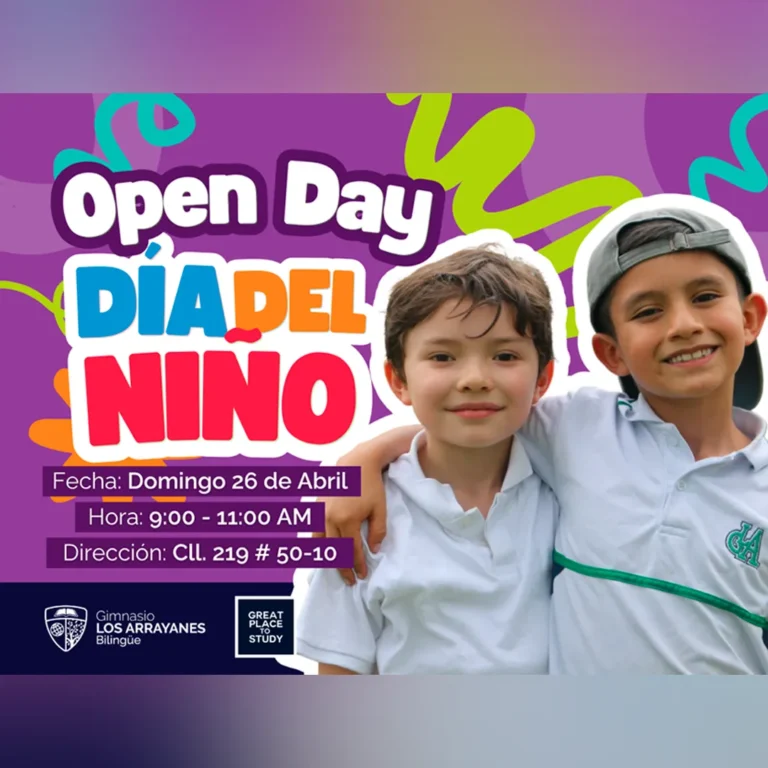 Gimnasio Los Arrayanes Bilingüe de Bogotá invita a celebrar el Día del Niño con un Open Day lleno de aprendizaje y diversión